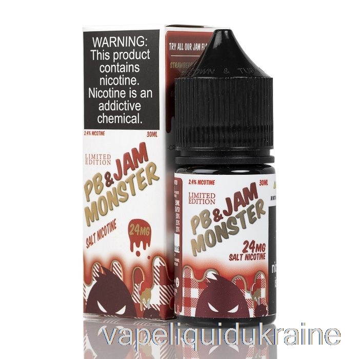 Vape Liquid Ukraine Strawberry - PB and Jam Monster Salts - 30mL 48mg